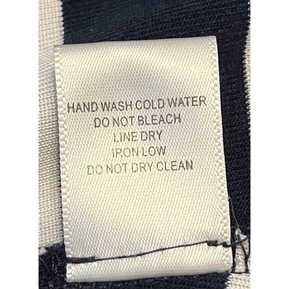 HYFVE SHORT SLEEVE, WRAP AROUND WAIST MAXI DRESS, WOMENS, L, NAVY/WHITE STRIPES - Picture 12 of 12